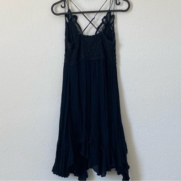 Free People Adella‎ Slip Dress Size Small Black - Picture 4 of 11